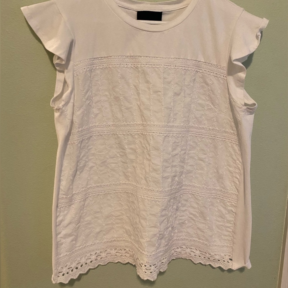 Chic White Ruffle Sleeve Blouse